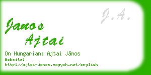 janos ajtai business card