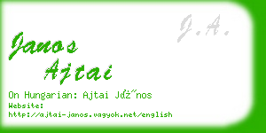 janos ajtai business card